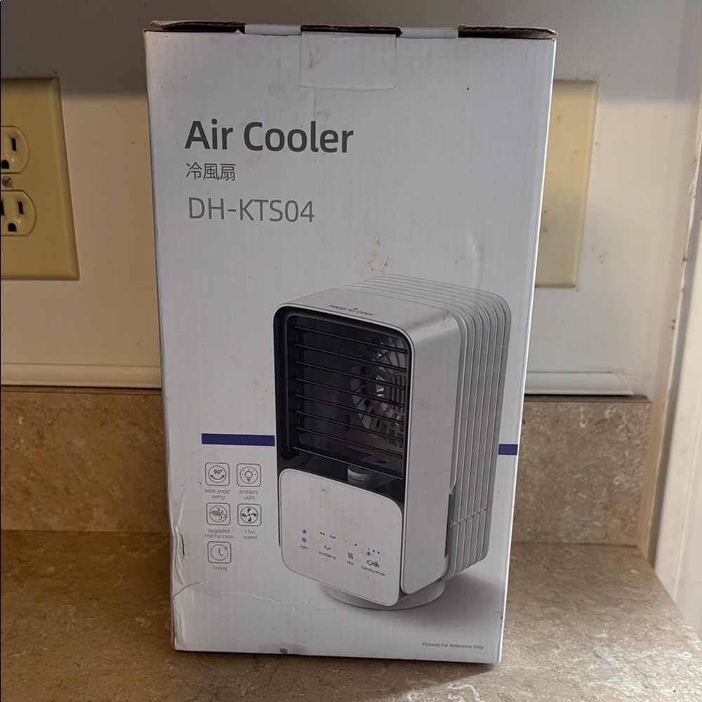 Portable Air Cooler in White and Black new in box never used